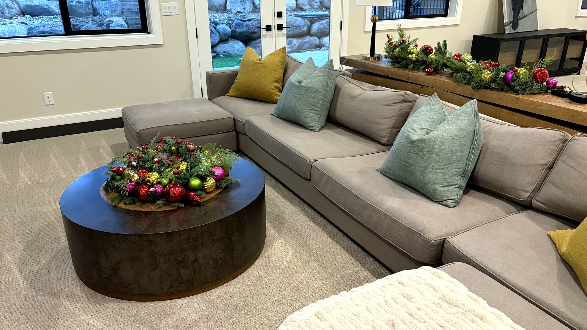 Park City living room cleaned and staged for summer guests