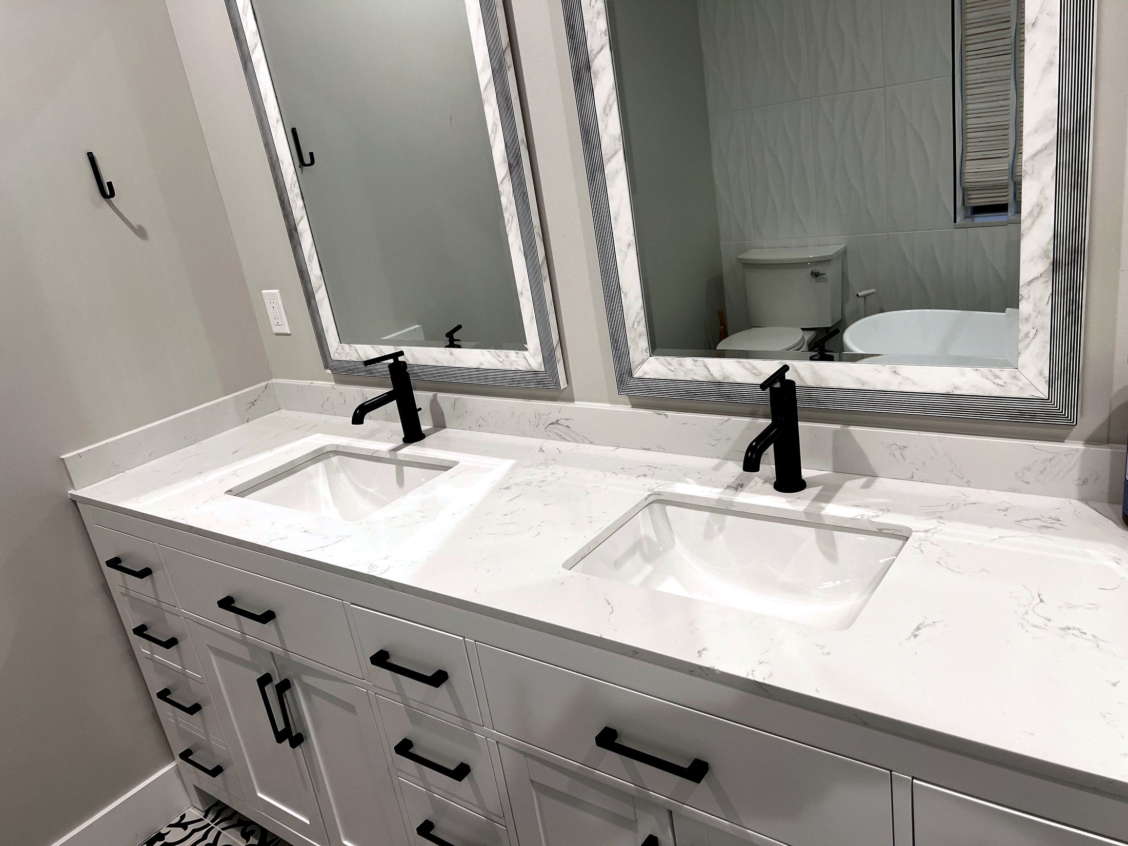 Bathroom cleaning detail for a Prospector home