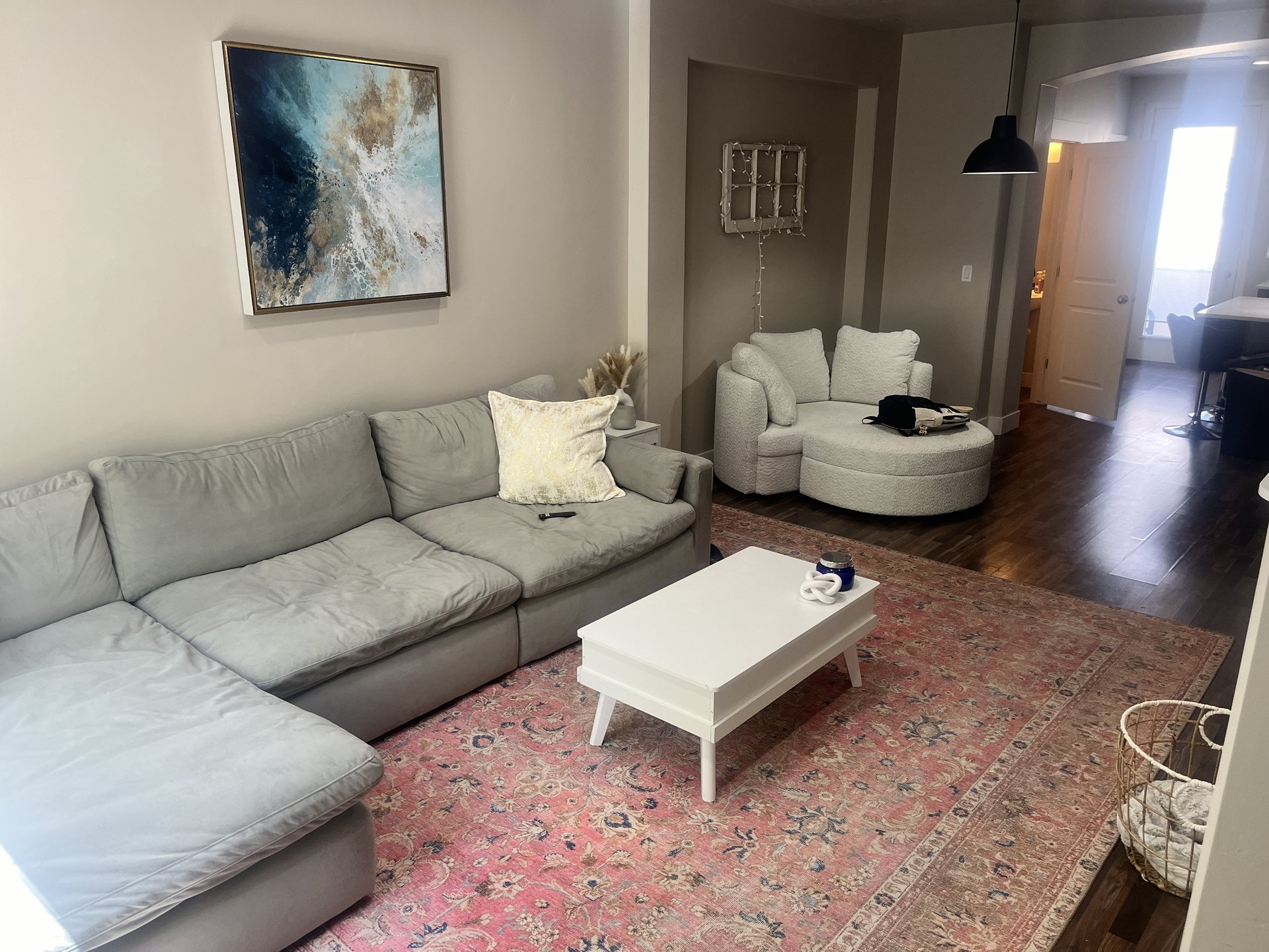 Family room cleaned and reset by Sun Ray Cleaning Services in Wasatch County